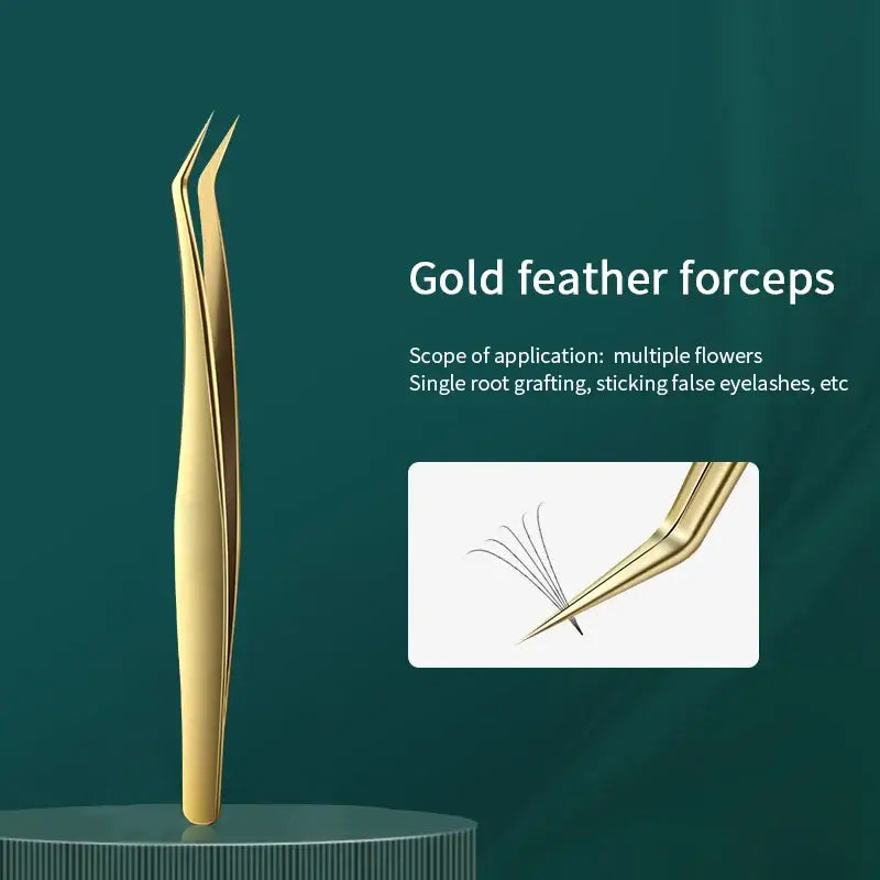 Anti-Static Straight Eyelash Extension Tweezers – Precision Lash & Brow Tool (1 Piece) - Feather