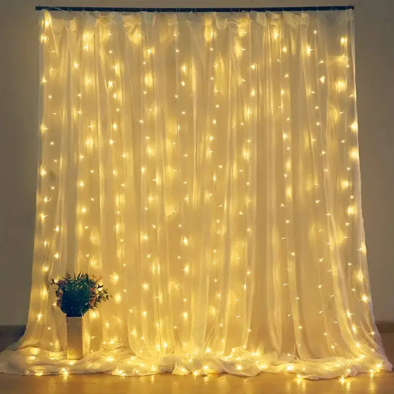 Curtain Garland Fairy Lights with Remote – USB-Powered 8-Mode LED String Lights for Windows Christmas Weddings New Year