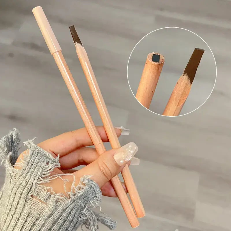 Microblading Wood Eyebrow Pencil – Smudge-Proof Long-Lasting & Natural Eyebrows Tattoo Pen