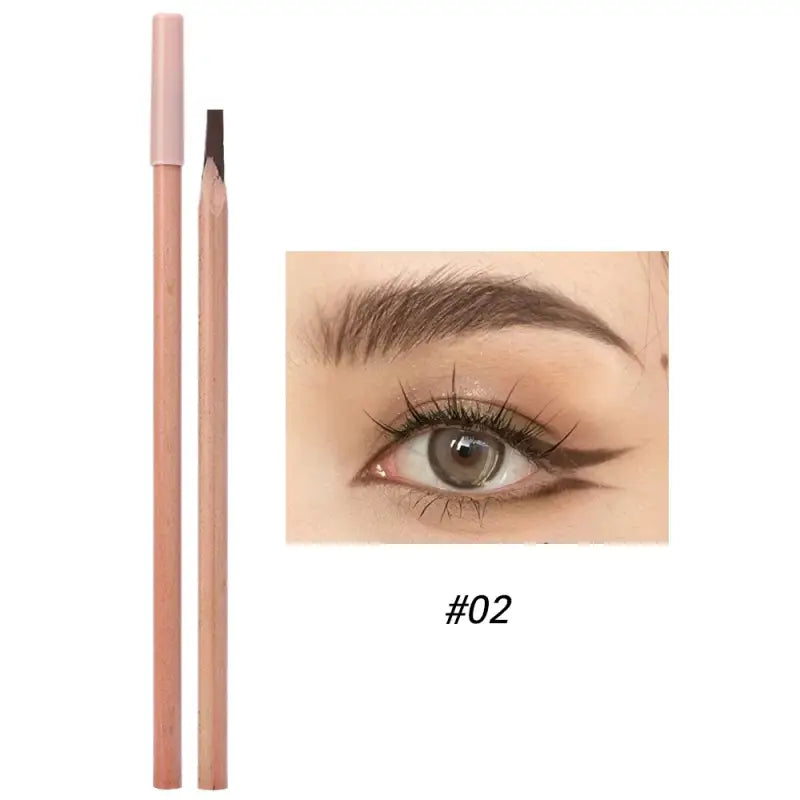 Microblading Wood Eyebrow Pencil – Smudge-Proof Long-Lasting & Natural Eyebrows Tattoo Pen - 02 Brown Coffee