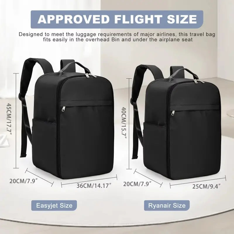 Ryanair Approved 40x20x25cm Cabin Backpack – Fits EasyJet 45x36x20cm Hand Luggage Unisex Laptop Travel Rucksack - Small