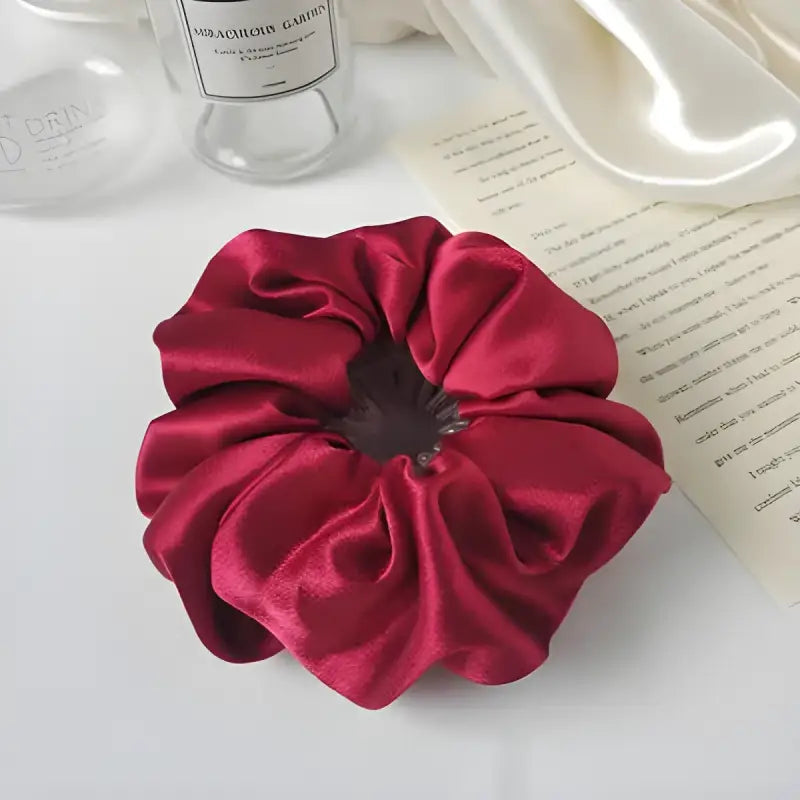 Trendy Bird Nest Hair Clip Bun Ponytail Holder Scrunchie Claw for Women Girls Stylish Hair Accessory - Red / CN