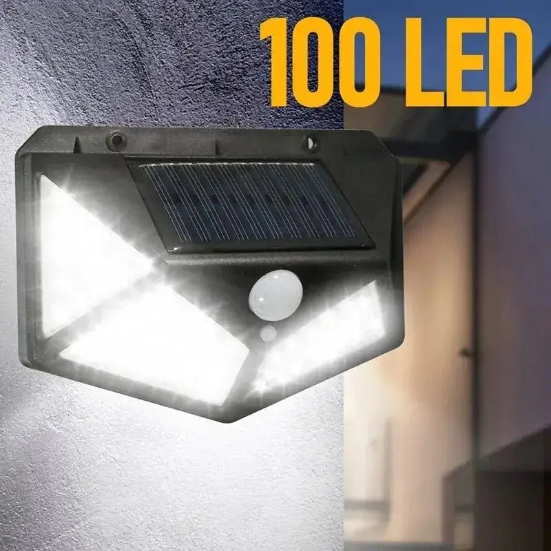 1/2/4/6Pcs 100 LED Outdoor Solar Wall Lights with PIR Motion Sensor – Waterproof Garden Security Lamps - 100 LED