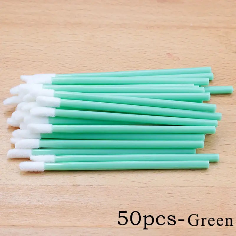 100/50pcs Disposable Eyelash & Lip Brushes – Mascara Applicator & Eyelash Extension Tools - Green-50pcs