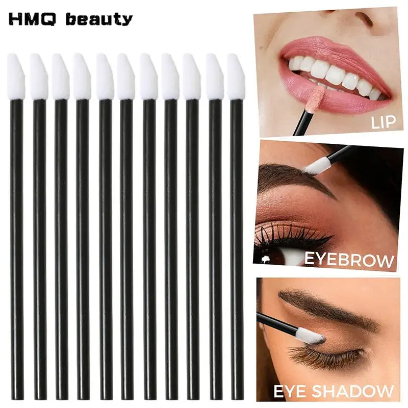100/50pcs Disposable Eyelash & Lip Brushes – Mascara Applicator & Eyelash Extension Tools