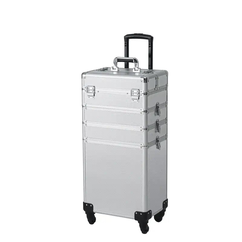 4-in-1 Aluminum Rolling Makeup Case – Stylish Portable & Functional - United States