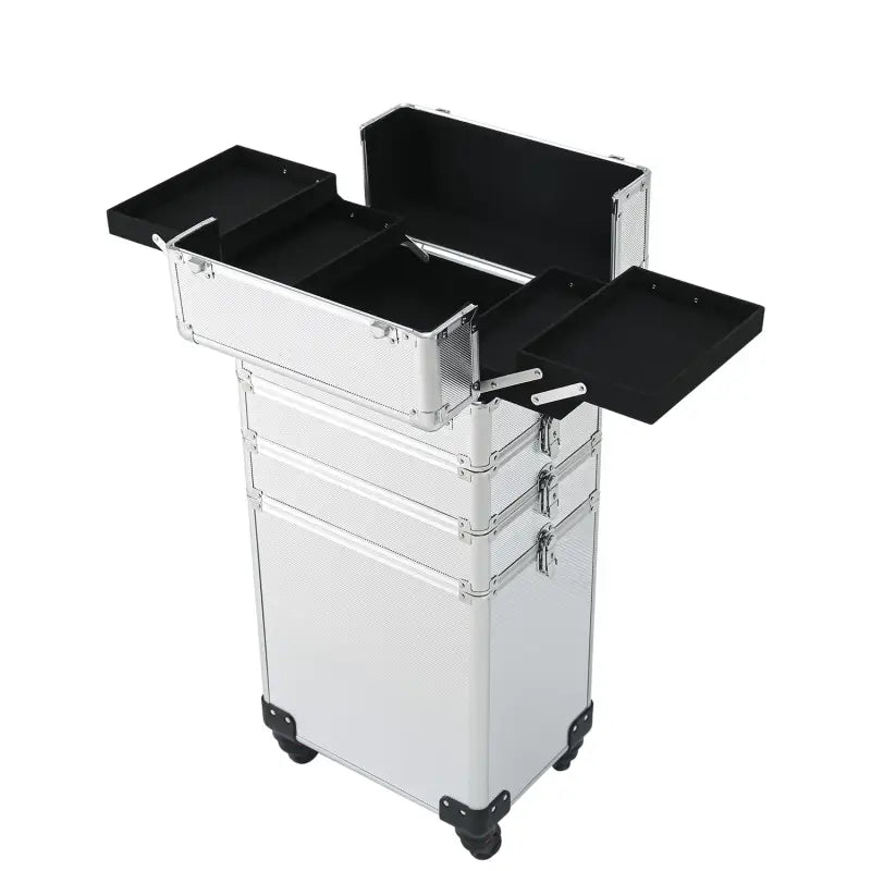 4-in-1 Aluminum Rolling Makeup Case – Stylish Portable & Functional - United States
