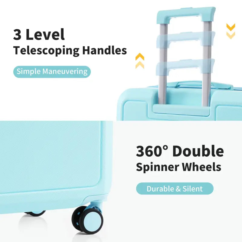 4 Piece Luggage Set with Compression Packing Cubes – Expandable Spinner Wheels & TSA Lock