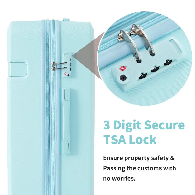 4 Piece Luggage Set with Compression Packing Cubes – Expandable Spinner Wheels & TSA Lock