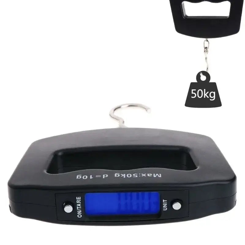 50kg/10g Portable Travel Luggage Scale – Handheld Electronic Digital Scale with Hook for Luggage Parcel Fishing - XC106