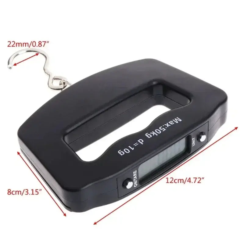 50kg/10g Portable Travel Luggage Scale – Handheld Electronic Digital Scale with Hook for Luggage Parcel Fishing - XC106