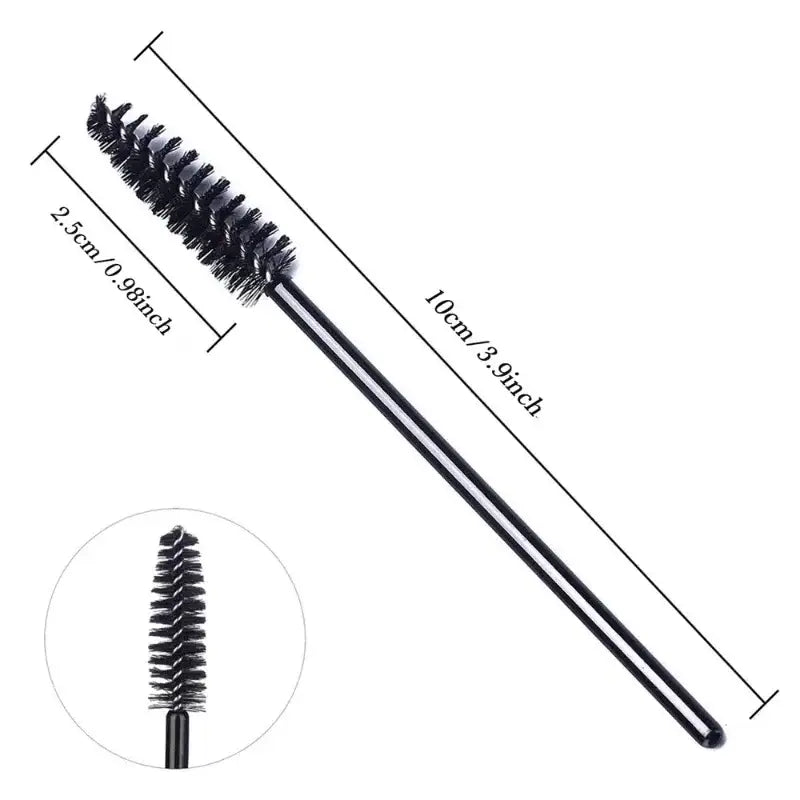 50Pcs Disposable Mascara Wands – Eyebrow & Eyelash Brush Applicators for Makeup & Extensions