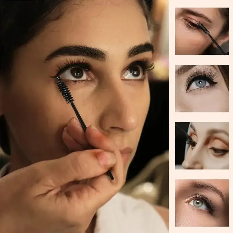 50Pcs Disposable Mascara Wands – Eyebrow & Eyelash Brush Applicators for Makeup & Extensions