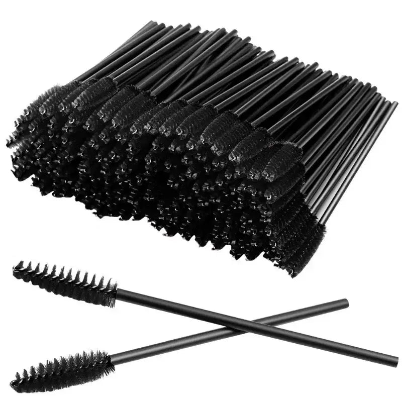 50Pcs Disposable Mascara Wands – Eyebrow & Eyelash Brush Applicators for Makeup & Extensions