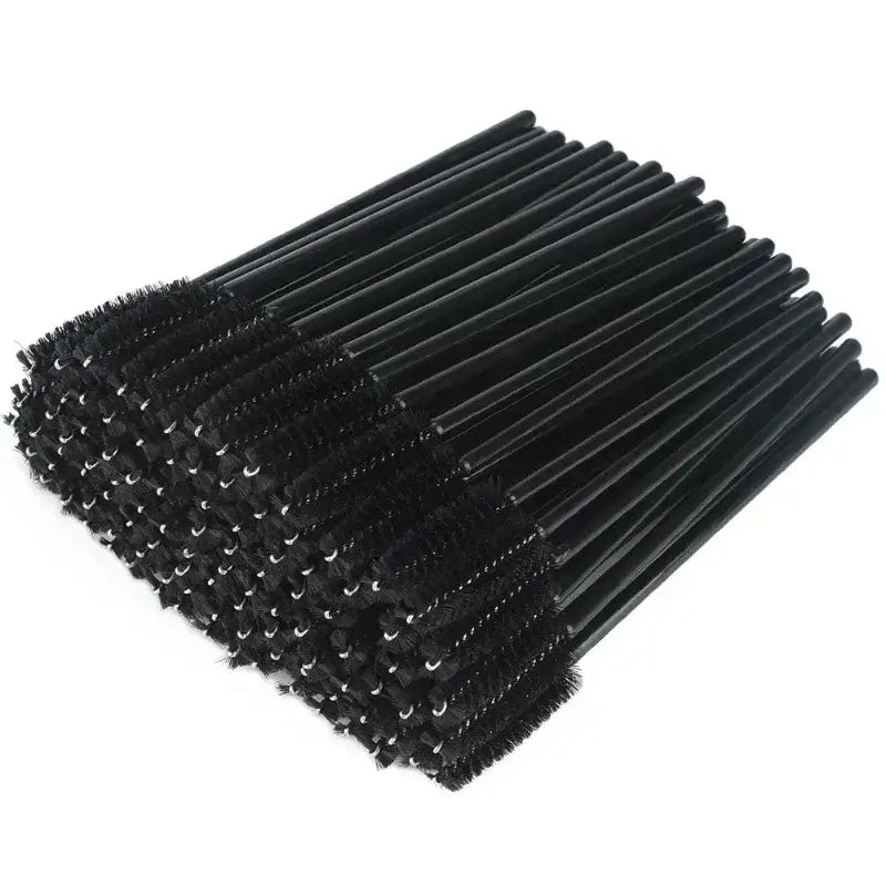 50Pcs Disposable Mascara Wands – Eyebrow & Eyelash Brush Applicators for Makeup & Extensions