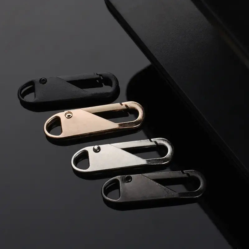 5pcs Universal Replacement Zipper Slider Pullers – Metal Alloy Zip Repair Kit for Luggage Bags Jackets & DIY Sewing