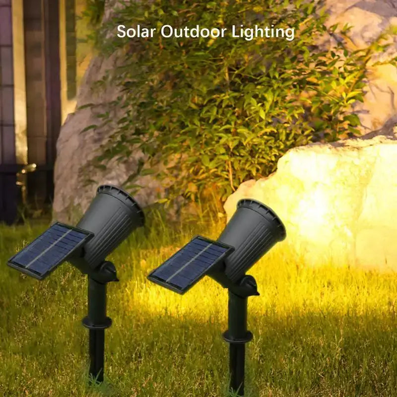 9-LED Solar Spotlights – IP65 Waterproof Outdoor Lights with Adjustable Brightness for Garden Lawn Driveway & Backyard