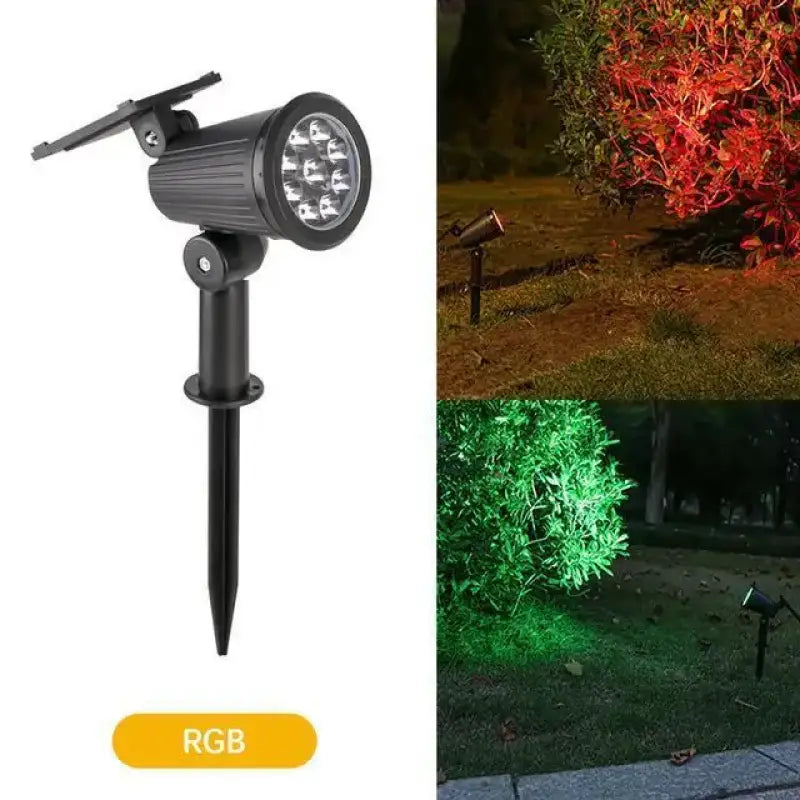 9-LED Solar Spotlights – IP65 Waterproof Outdoor Lights with Adjustable Brightness for Garden Lawn Driveway & Backyard