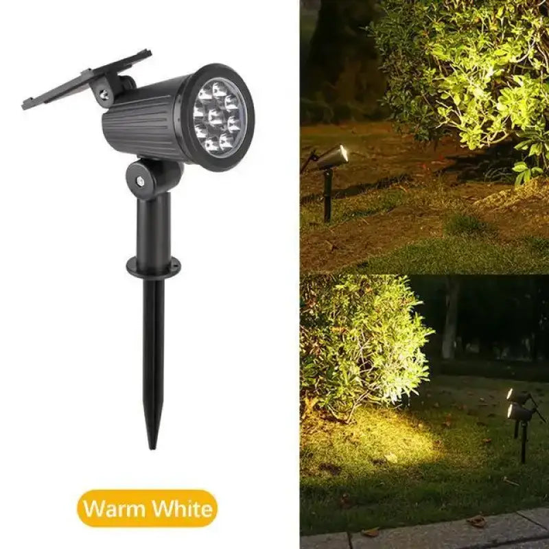 9-LED Solar Spotlights – IP65 Waterproof Outdoor Lights with Adjustable Brightness for Garden Lawn Driveway & Backyard