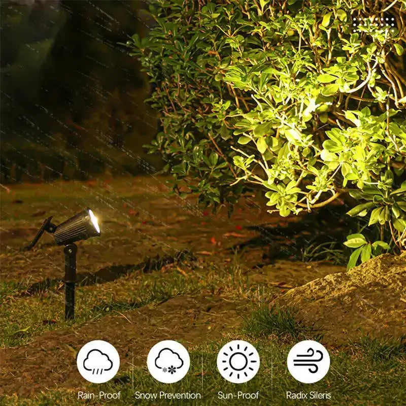 9-LED Solar Spotlights – IP65 Waterproof Outdoor Lights with Adjustable Brightness for Garden Lawn Driveway & Backyard