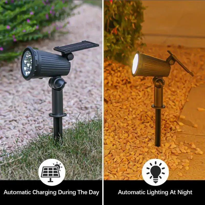 9-LED Solar Spotlights – IP65 Waterproof Outdoor Lights with Adjustable Brightness for Garden Lawn Driveway & Backyard