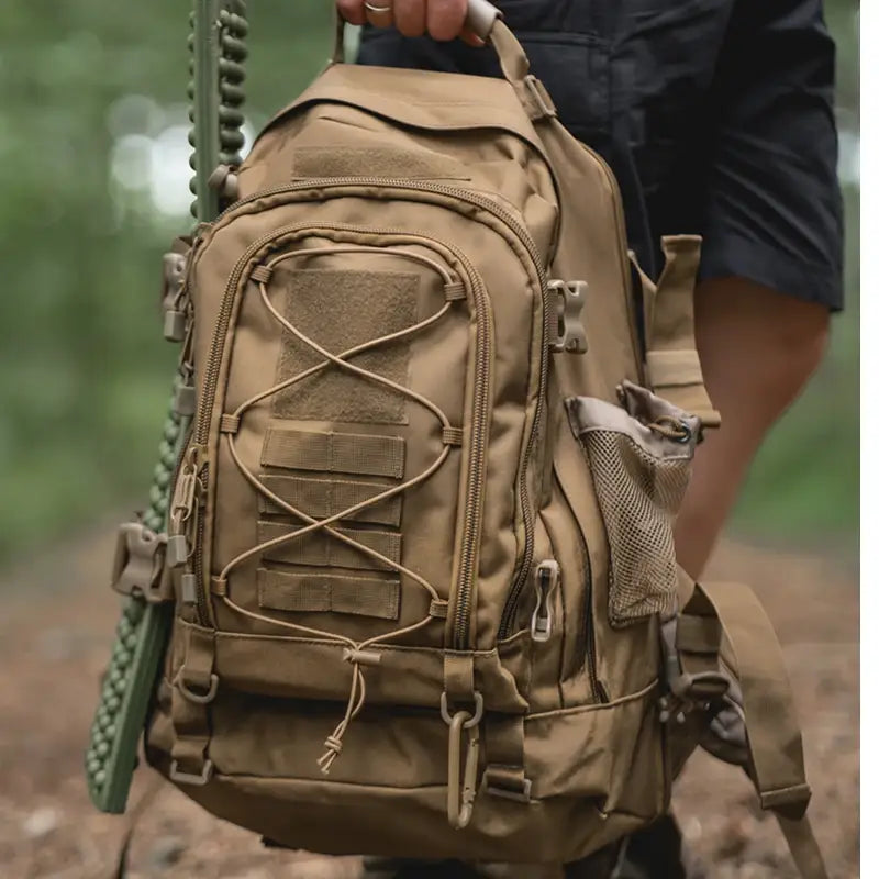 65L Military Tactical Backpack for Hiking Camping Travel with MOLLE System and Expandable Size