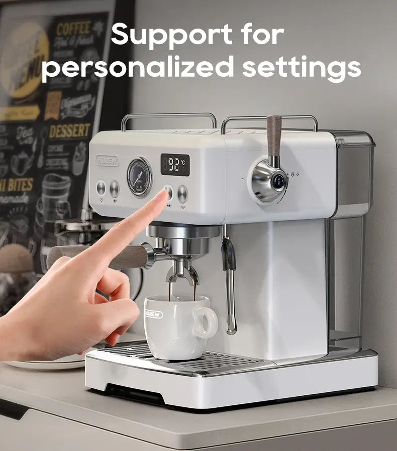 HiBREW Semi-Automatic Espresso Machine 20Bar Pressure Adjustable Temperature for Cappuccino