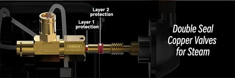 HiBREW Semi-Automatic Espresso Machine 20Bar Pressure Adjustable Temperature for Cappuccino