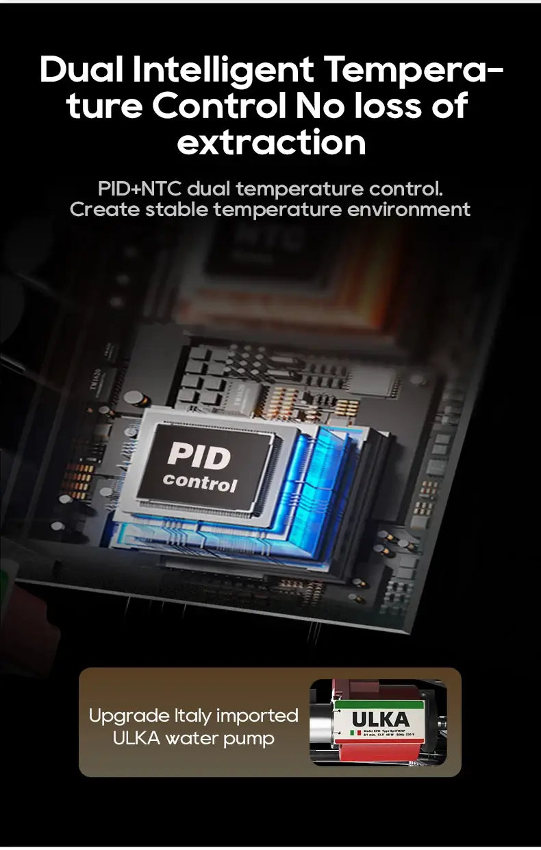 HiBREW Semi-Automatic Espresso Machine 20Bar Pressure Adjustable Temperature for Cappuccino