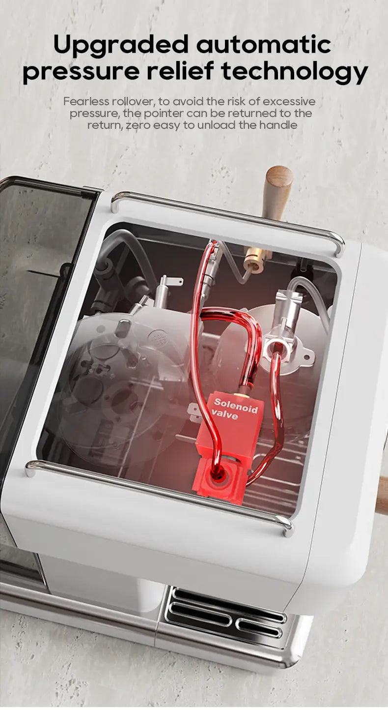 HiBREW Semi-Automatic Espresso Machine 20Bar Pressure Adjustable Temperature for Cappuccino