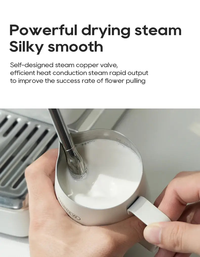 HiBREW Semi-Automatic Espresso Machine 20Bar Pressure Adjustable Temperature for Cappuccino