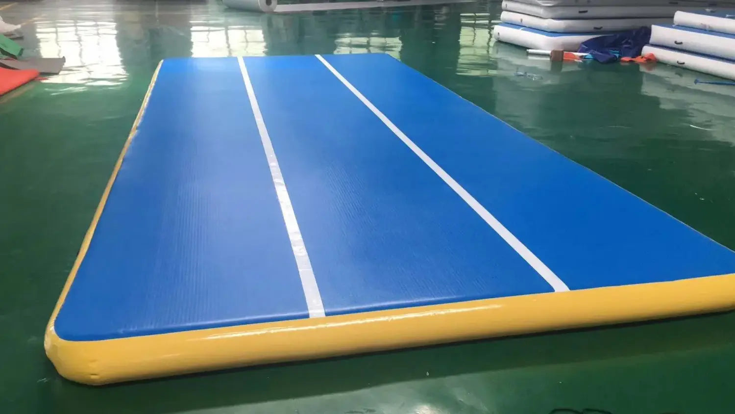 Inflatable AirTrack Gym Mat – PVC DWF Tumbling Mat for Gymnastics Cheer Taekwondo & Home Use (3m–10m Lengths)