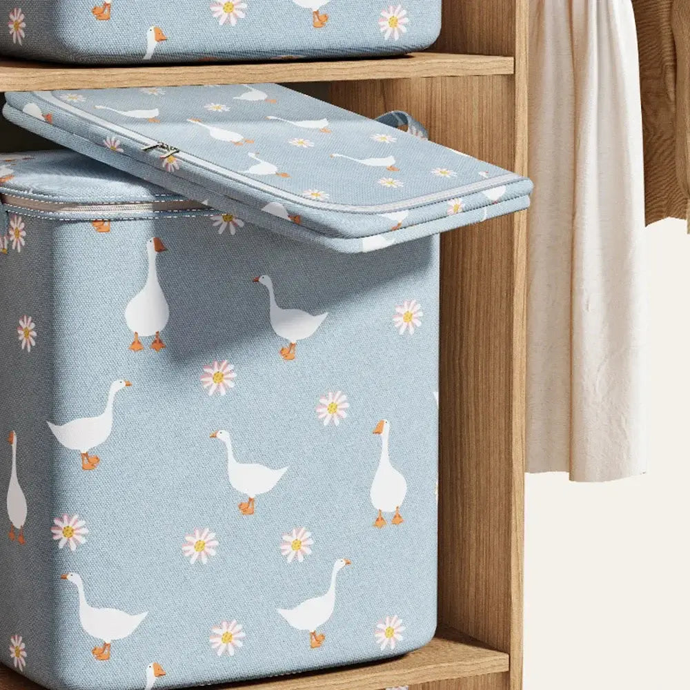 Large Capacity Clothes & Quilt Storage Bag – Foldable Non-Woven Wardrobe Organizer Box (100L / 140L / 180L)