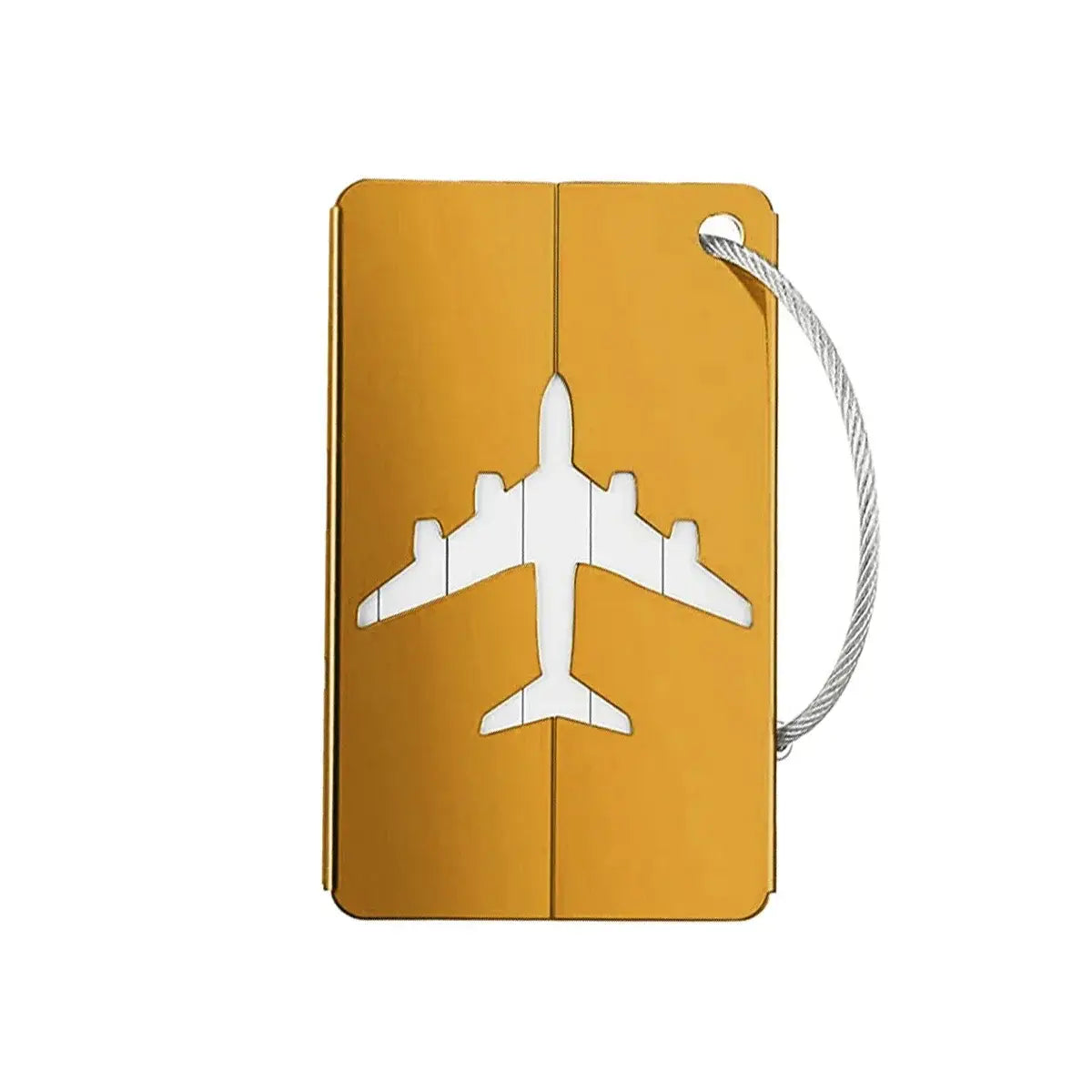 Aluminium Alloy Aircraft Luggage Tag – Durable Anti-Lost Travel ID Tag with Name Card Solid Color Travel Accessory