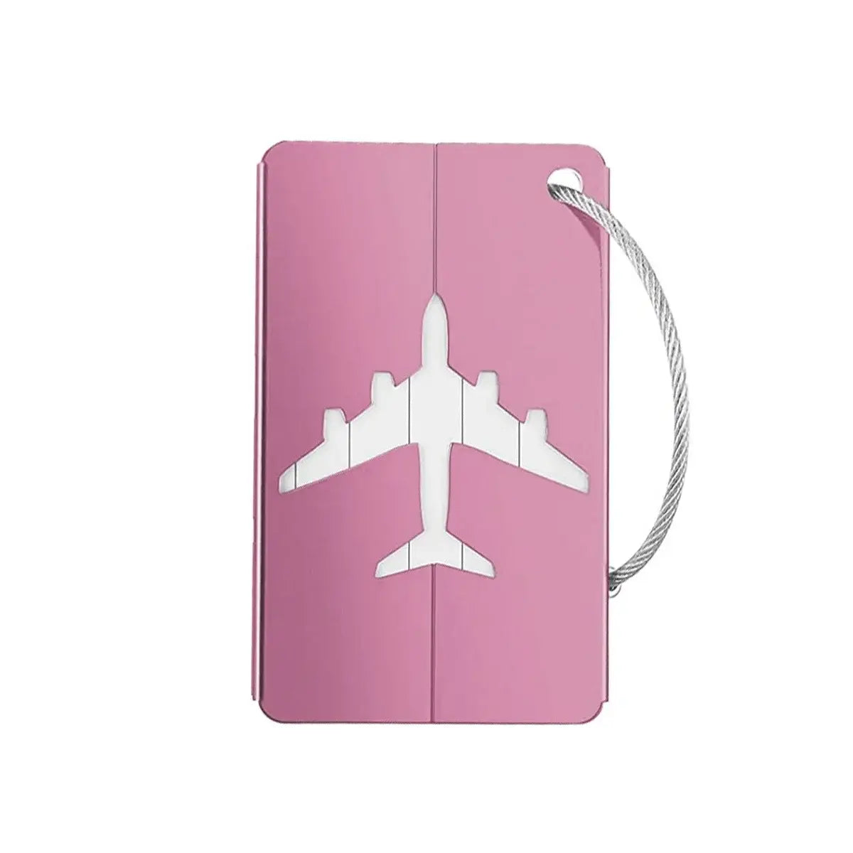 Aluminium Alloy Aircraft Luggage Tag – Durable Anti-Lost Travel ID Tag with Name Card Solid Color Travel Accessory
