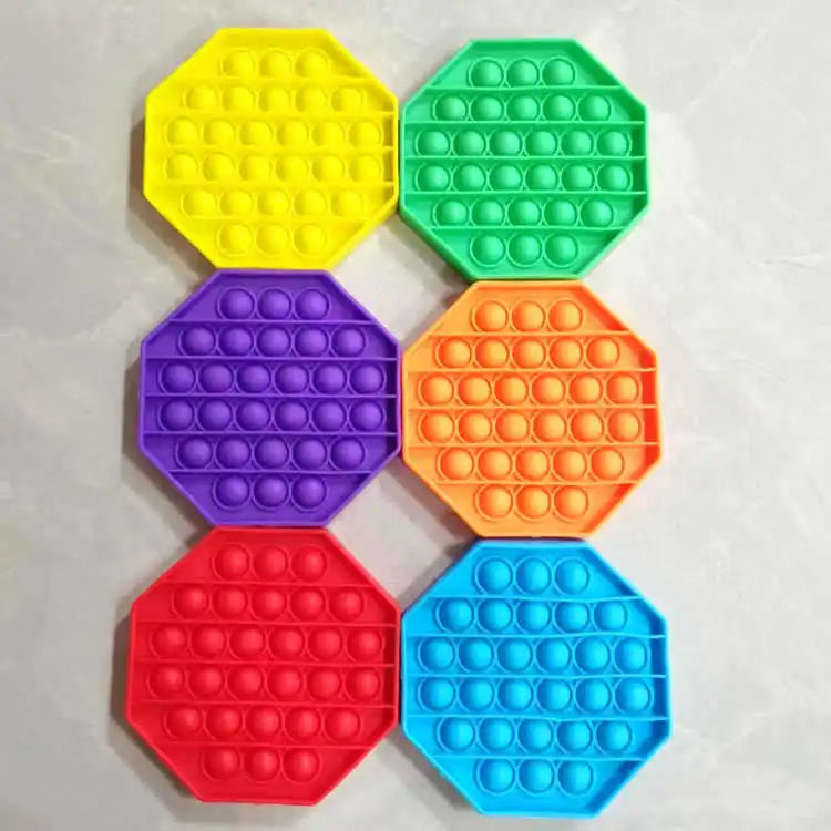 Silicone Bubble Sensory Fidget Toys - Stress Reliever Gifts for Kids Birthday Party Favors Poppers