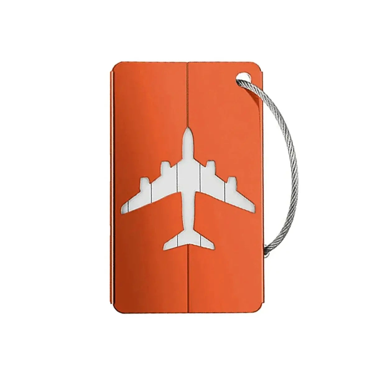 Aluminium Alloy Aircraft Luggage Tag – Durable Anti-Lost Travel ID Tag with Name Card Solid Color Travel Accessory