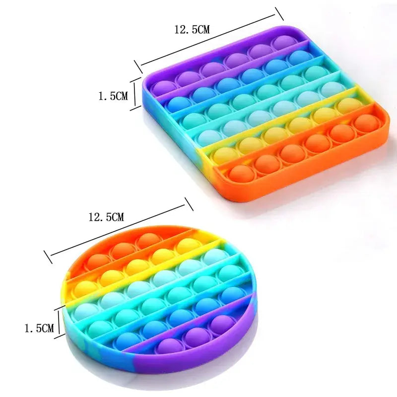 Silicone Bubble Sensory Fidget Toys - Stress Reliever Gifts for Kids Birthday Party Favors Poppers