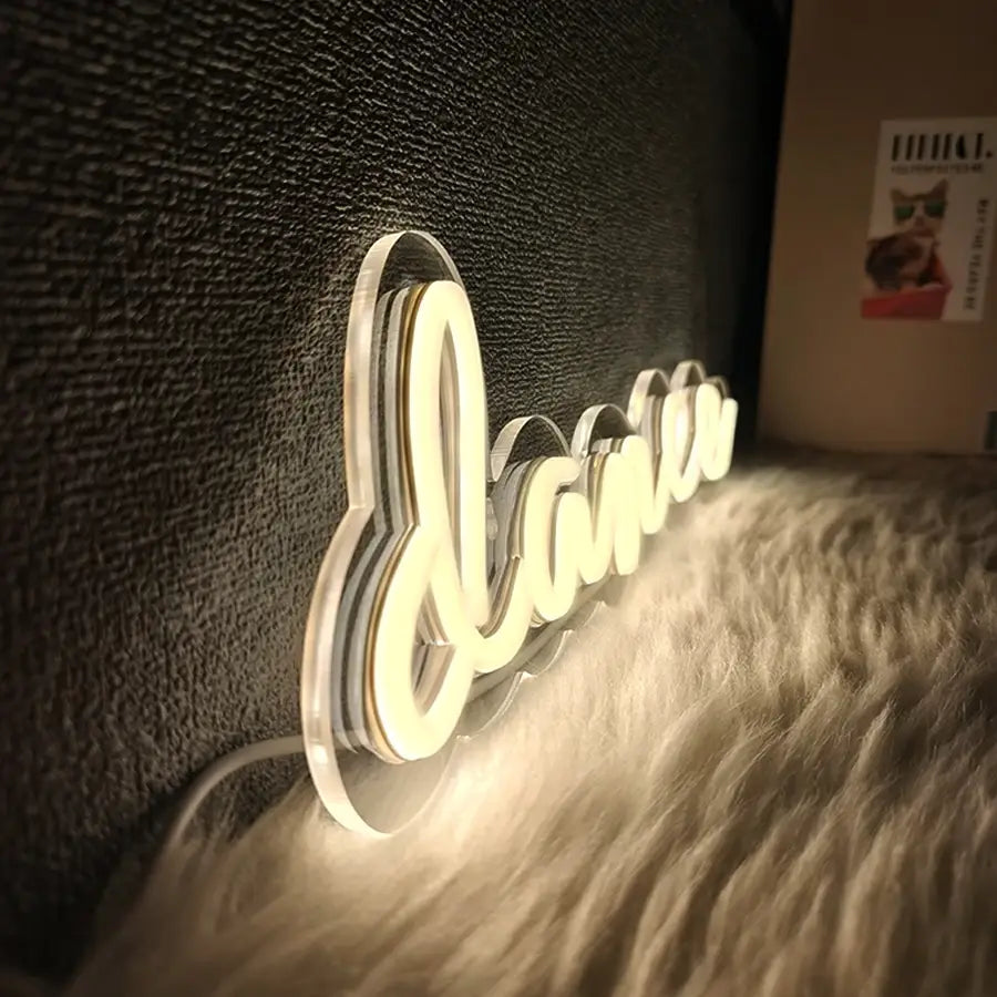 LED Dance Neon Sign – USB-Powered Wall Light for Weddings Parties Dance Studios Bars & Home Decor