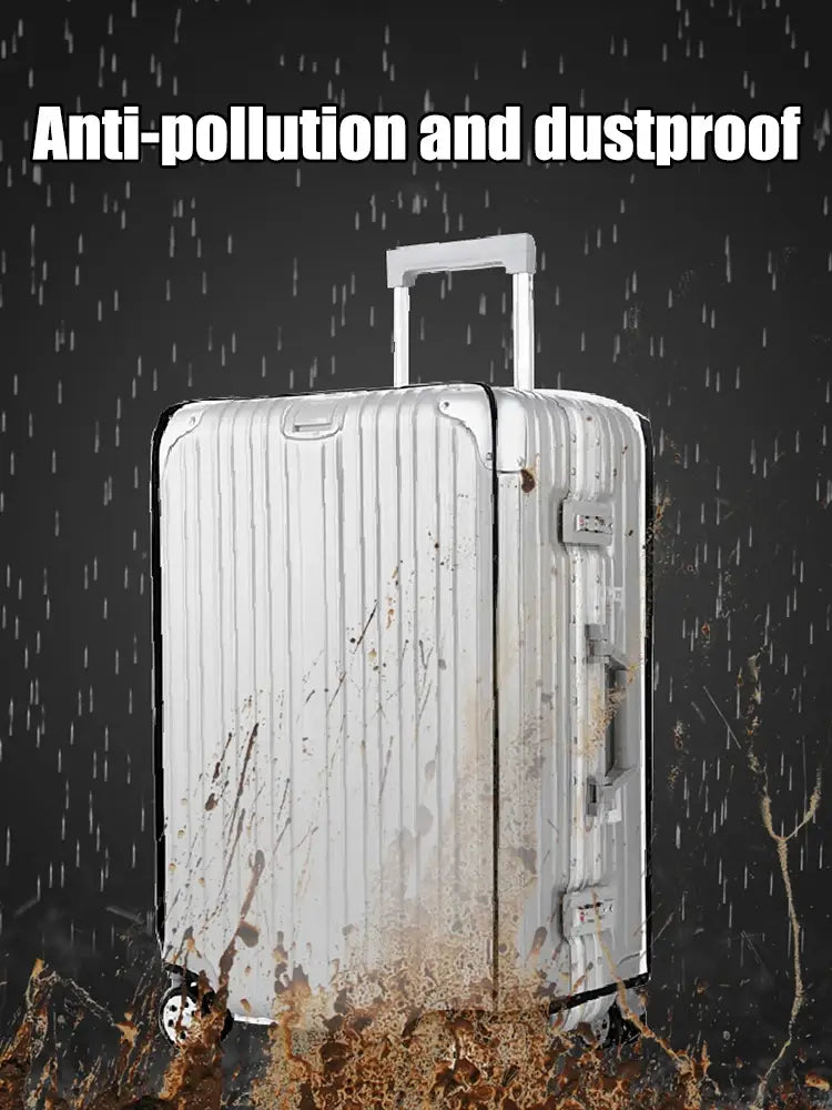 Transparent PVC Luggage Cover – Wear-Resistant Protective Case for 18–24’’ Wheeled Suitcases