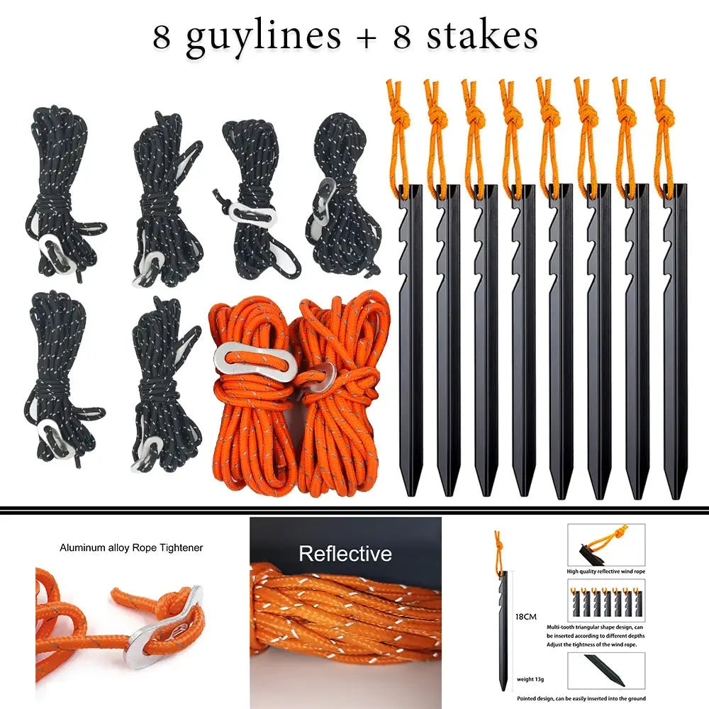 Octagon 5x5 Black Coating Tarp for 12 People – Waterproof Outdoor Camping Sunshade Awning