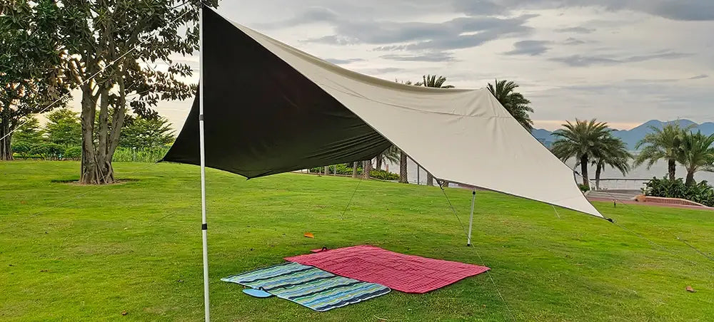 Octagon 5x5 Black Coating Tarp for 12 People – Waterproof Outdoor Camping Sunshade Awning