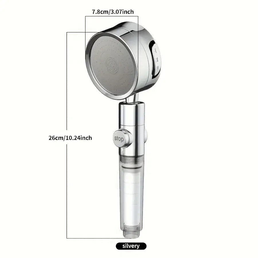 3-Level Adjustable Shower Head with Filter | Wall-Mounted Rain Shower Settings Painted Surface
