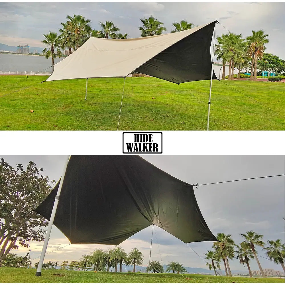 Octagon 5x5 Black Coating Tarp for 12 People – Waterproof Outdoor Camping Sunshade Awning