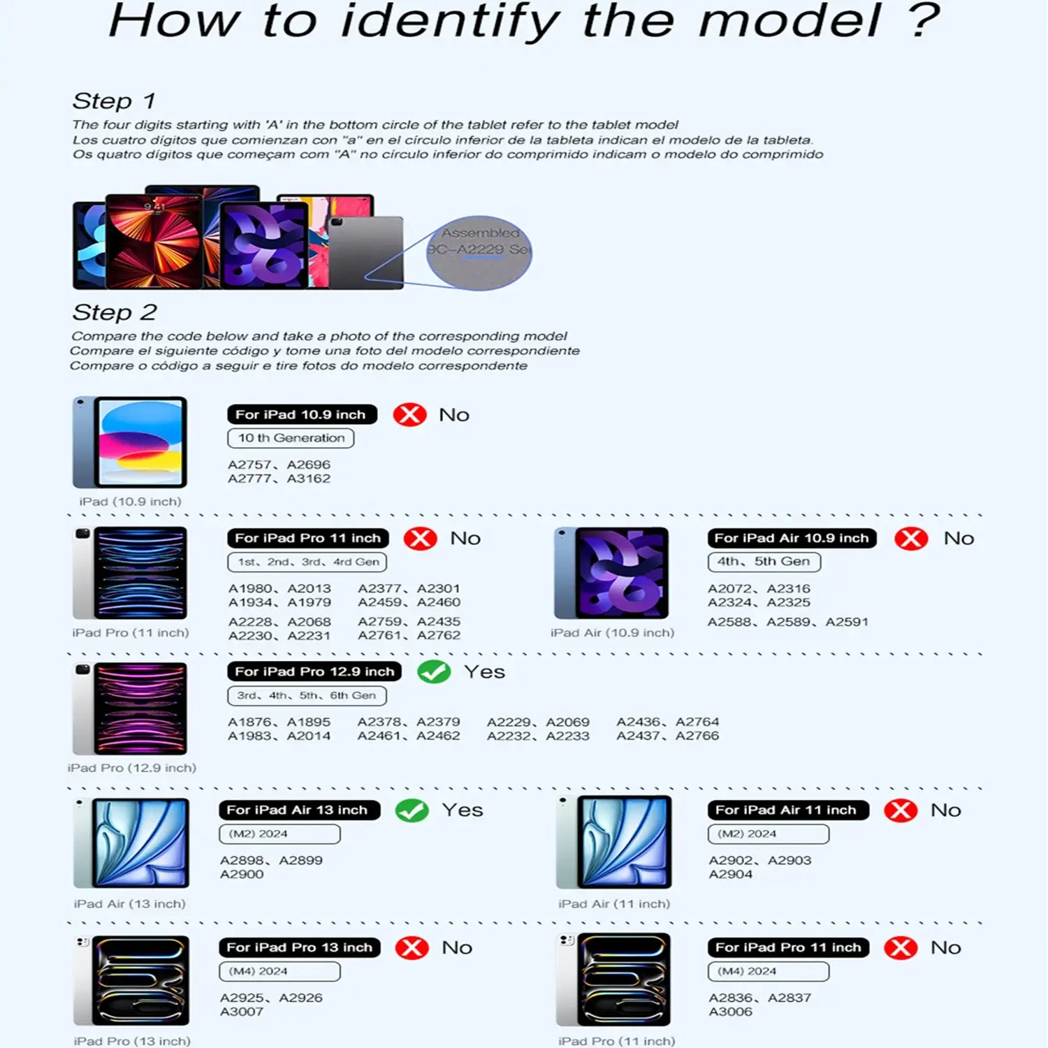 Magic Keyboard Case For iPad Pro 11 inch 12.9’’ M2 13 M4 Air 4th 5th ipad10 10th 10.9 Smart Cover Multi-touch Magnetic