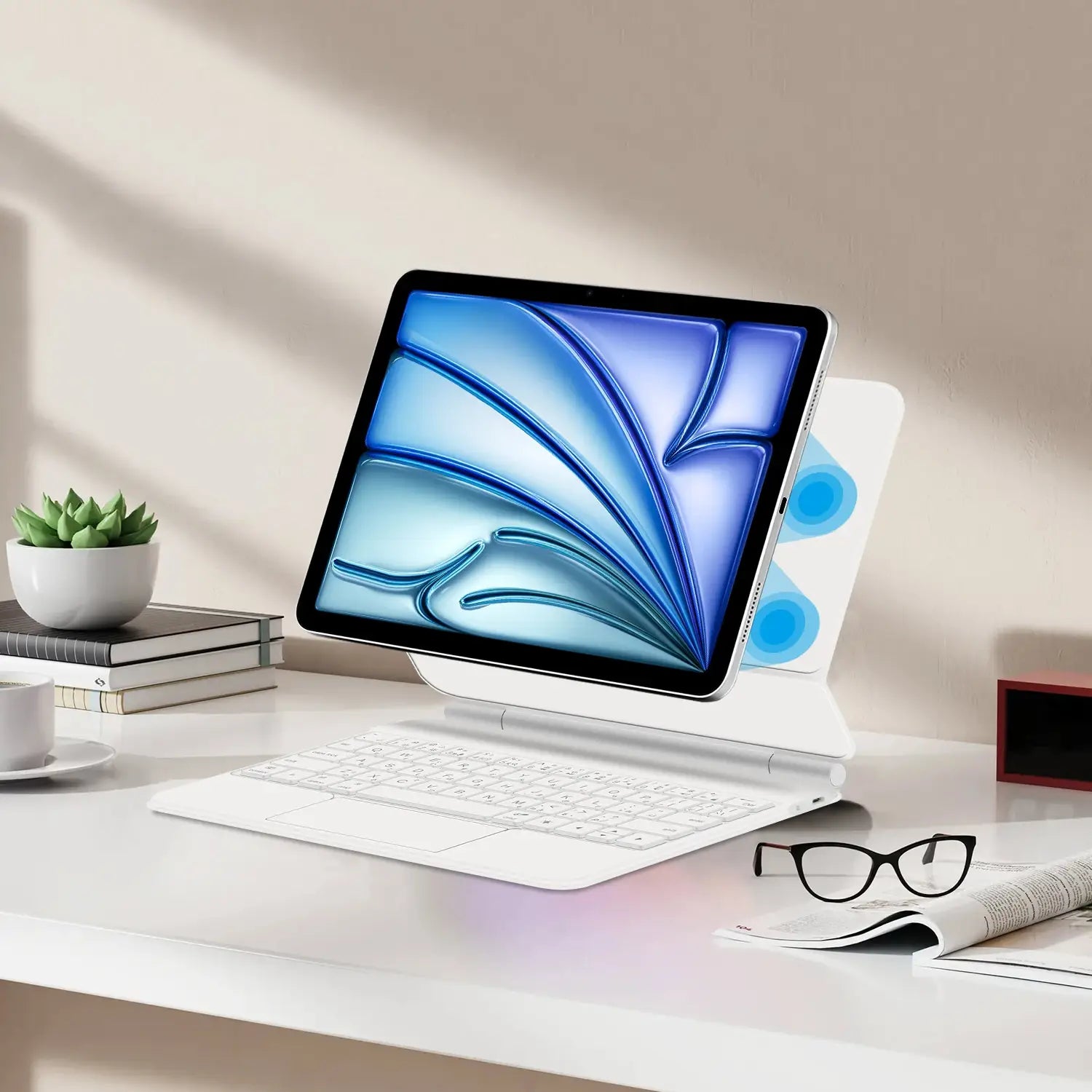 Magic Keyboard Case For iPad Pro 11 inch 12.9’’ M2 13 M4 Air 4th 5th ipad10 10th 10.9 Smart Cover Multi-touch Magnetic