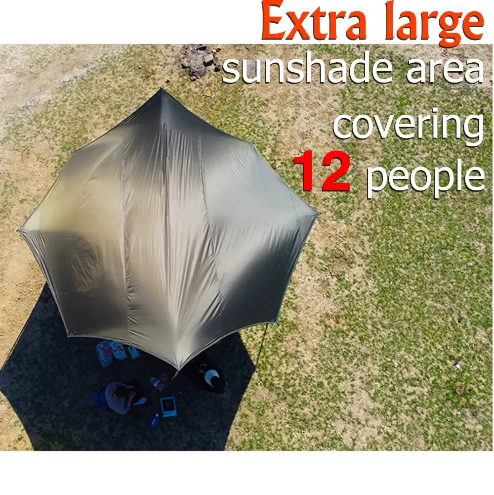 Octagon 5x5 Black Coating Tarp for 12 People – Waterproof Outdoor Camping Sunshade Awning