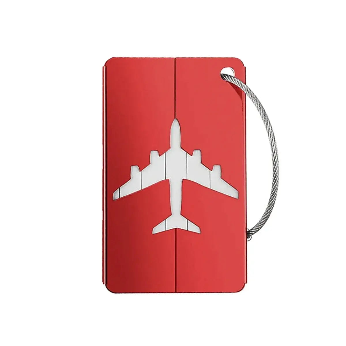 Aluminium Alloy Aircraft Luggage Tag – Durable Anti-Lost Travel ID Tag with Name Card Solid Color Travel Accessory