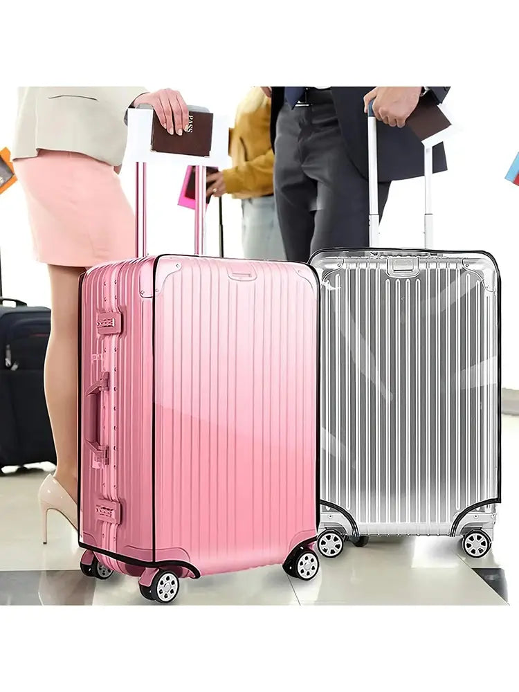 Transparent PVC Luggage Cover – Wear-Resistant Protective Case for 18–24’’ Wheeled Suitcases