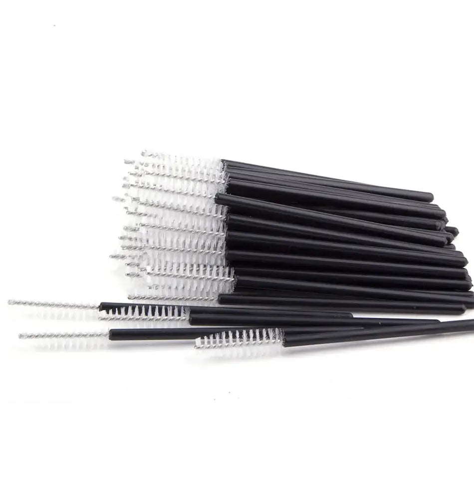 50Pcs Disposable Mascara Wands – Eyebrow & Eyelash Brush Applicators for Makeup & Extensions